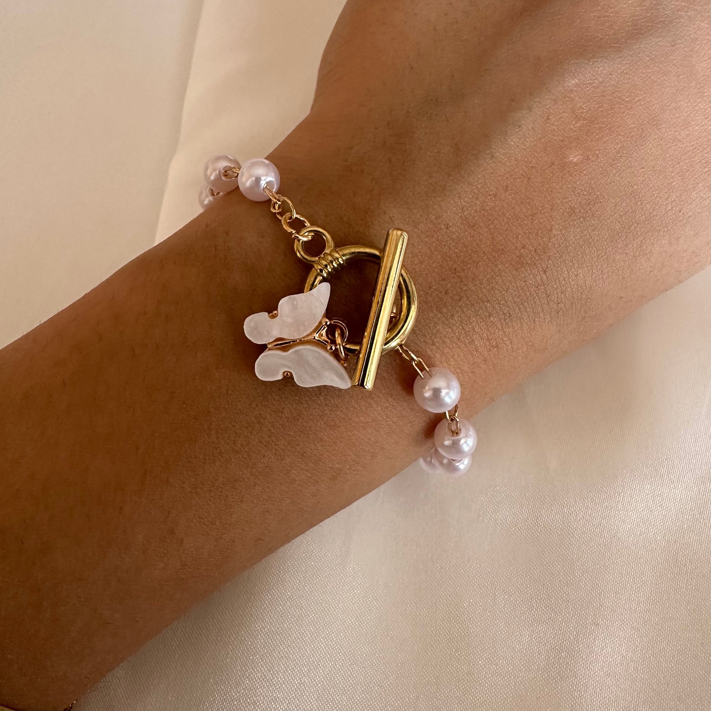 Butterfly Pearl Bracelet