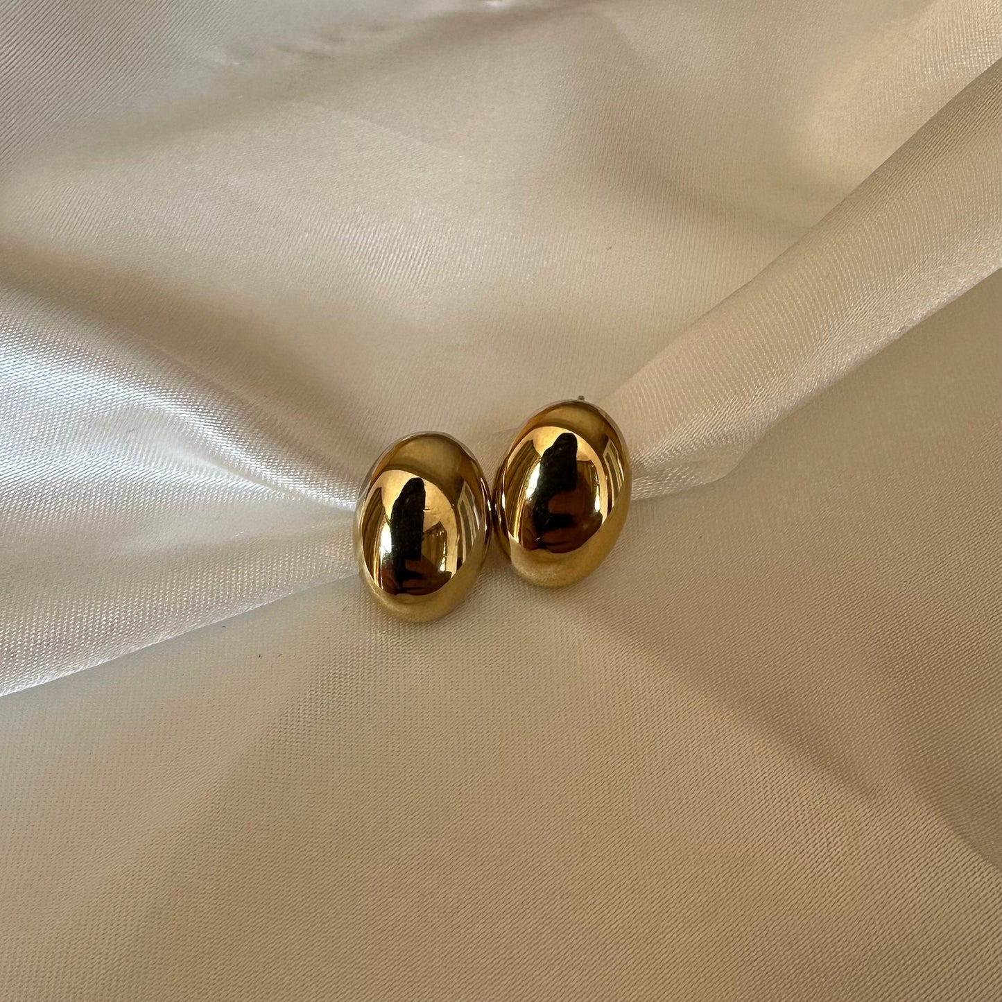 Oval Gold Studs