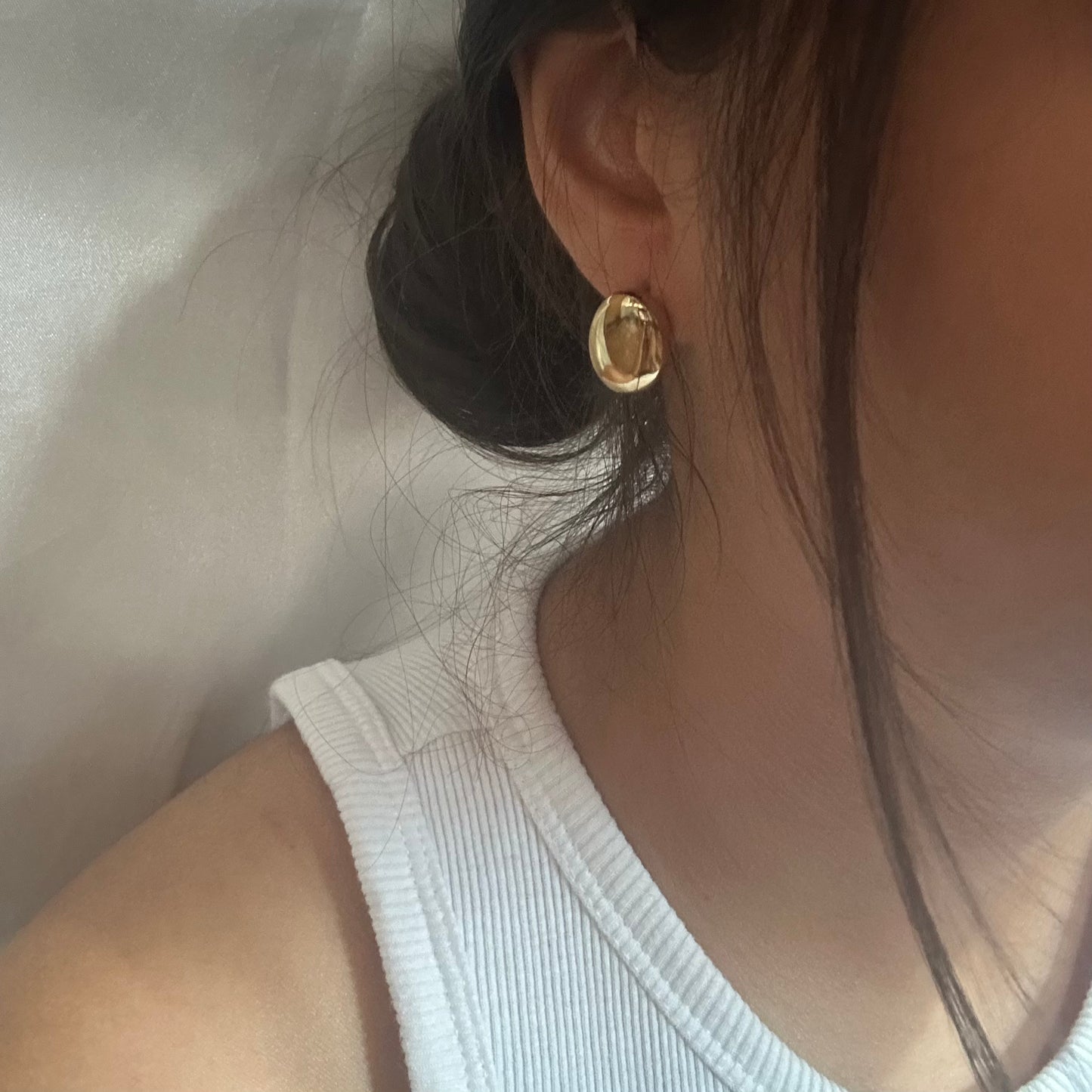 Oval Gold Studs