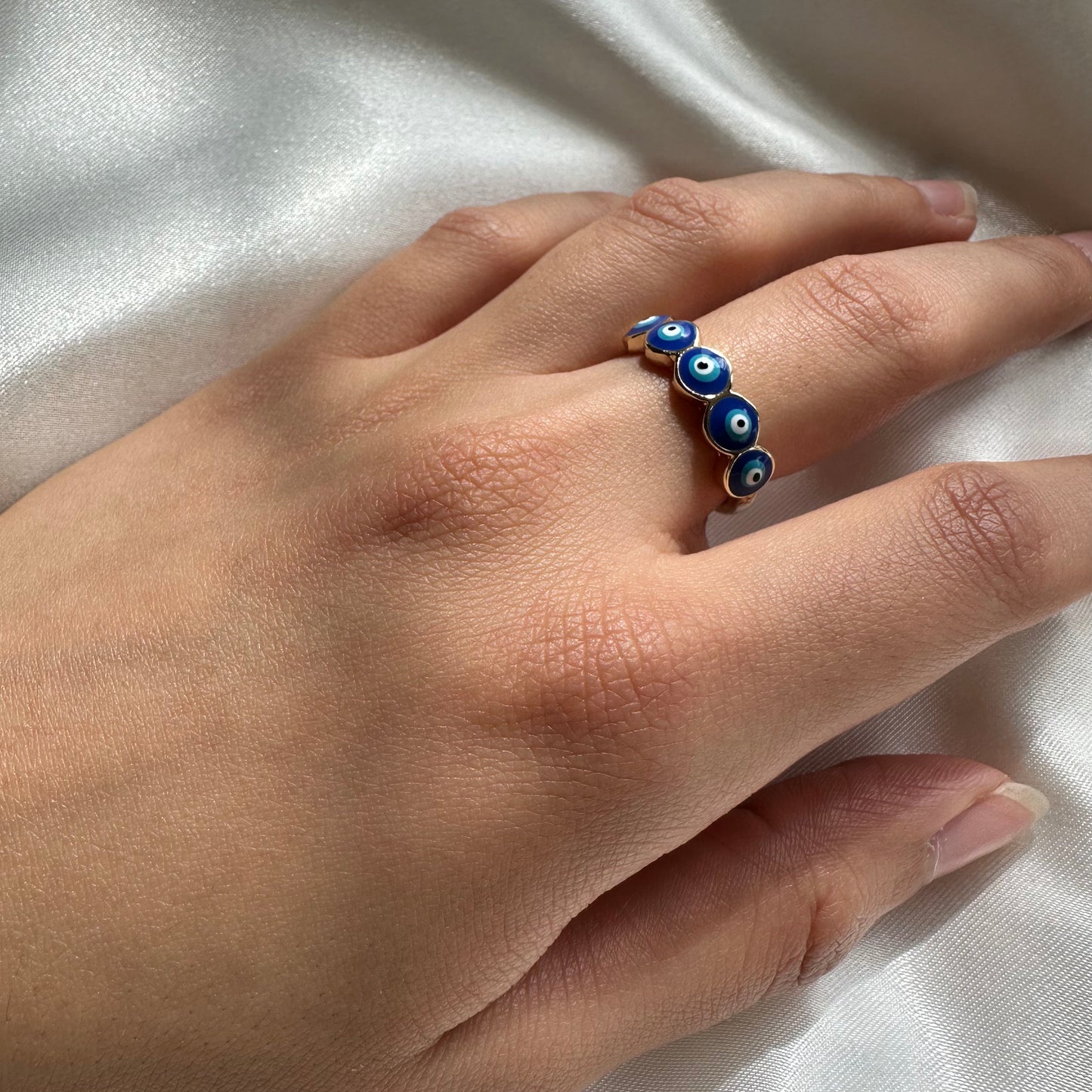 Adjustable Evil Eye Ring