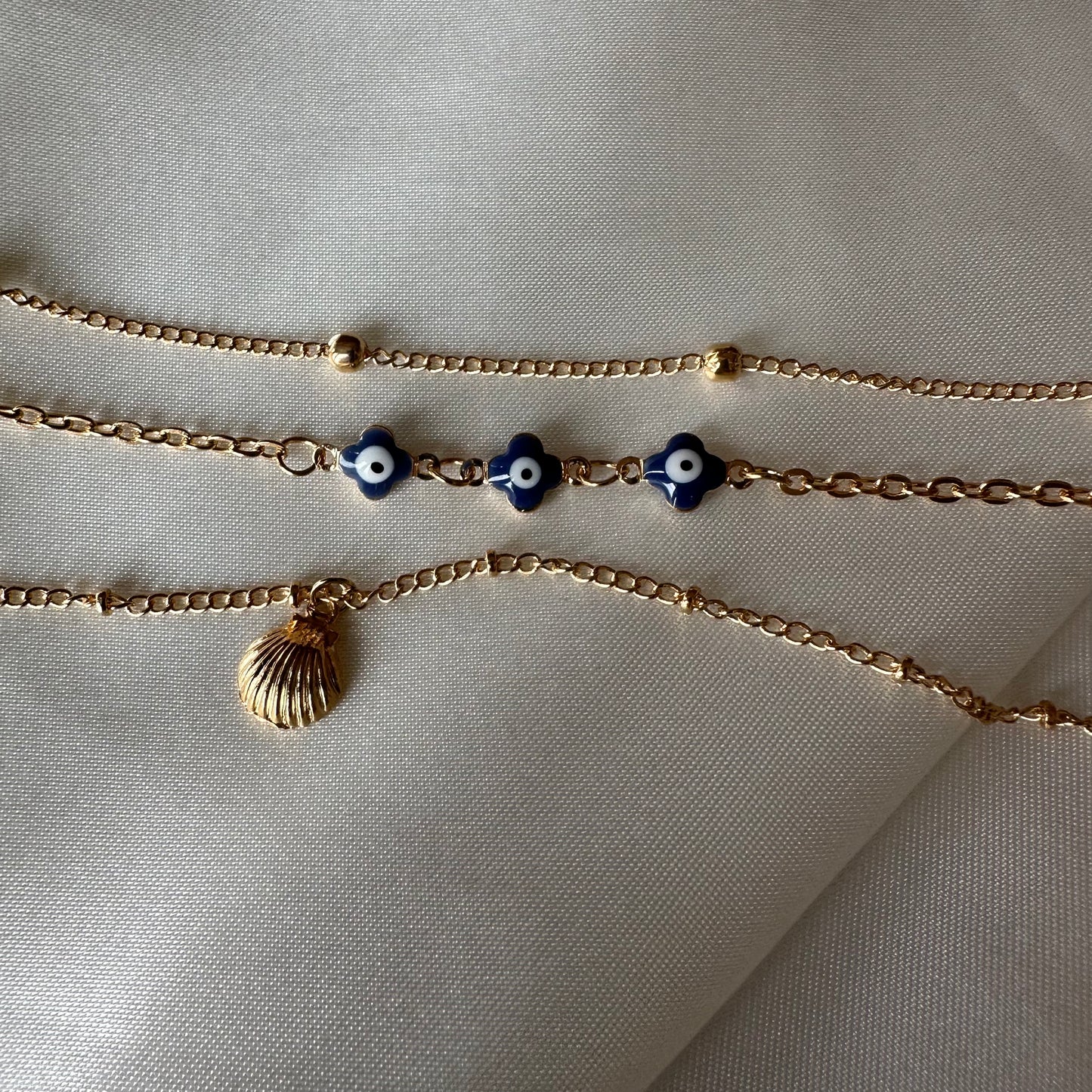 Evil Eye Anklet Set