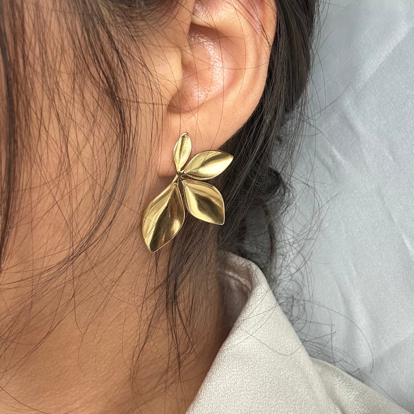 Statement Earrings - Leaf Design