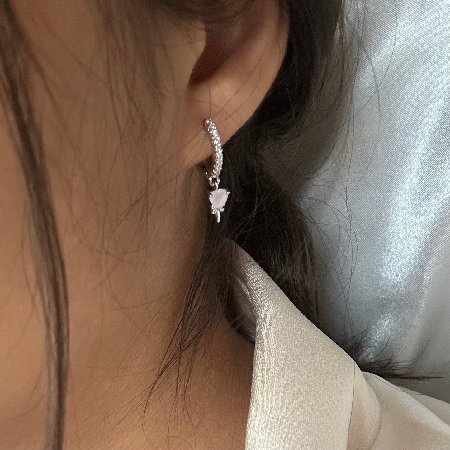 Stackable Droplet Earrings - Hearts