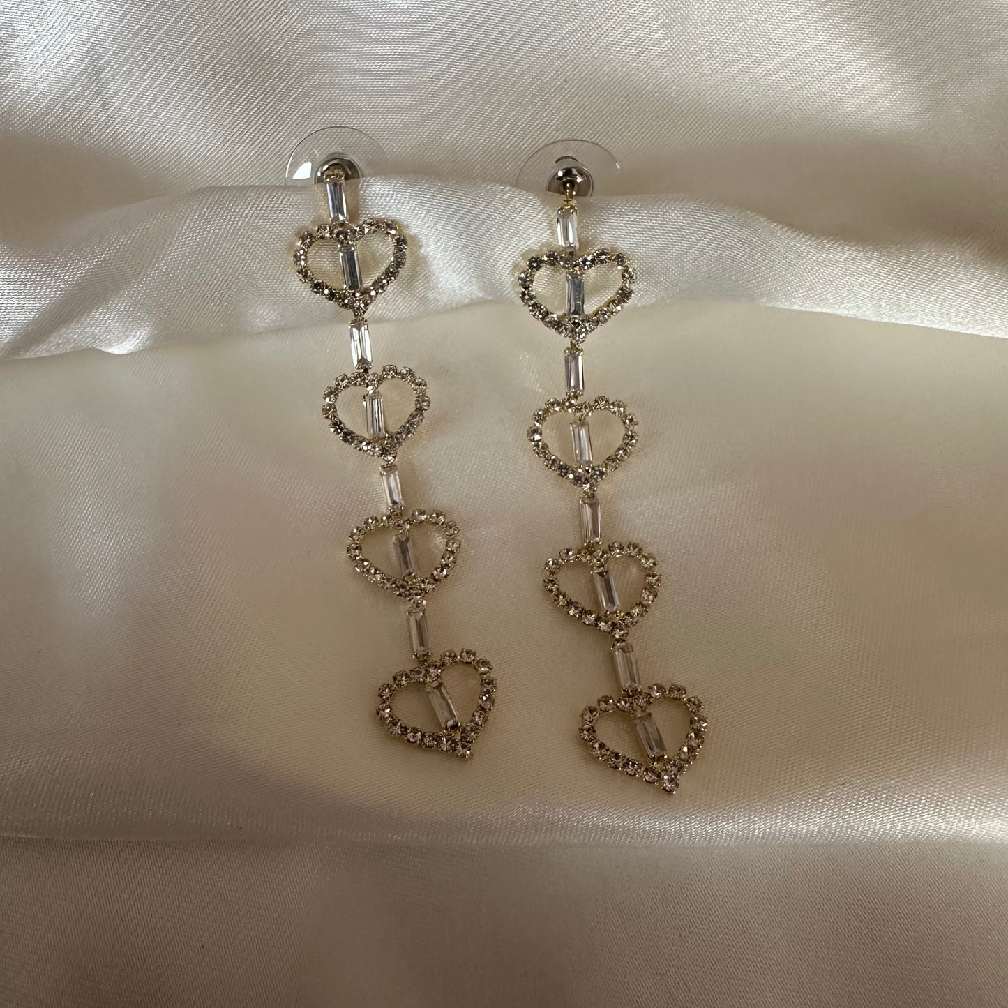 Heart Rhinestone Earrings