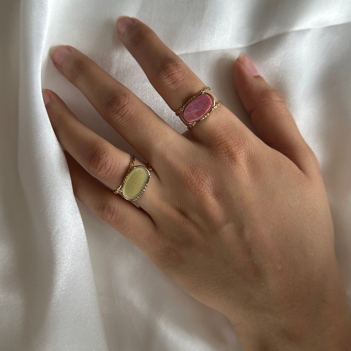 Adjustable Stone Rings (III)